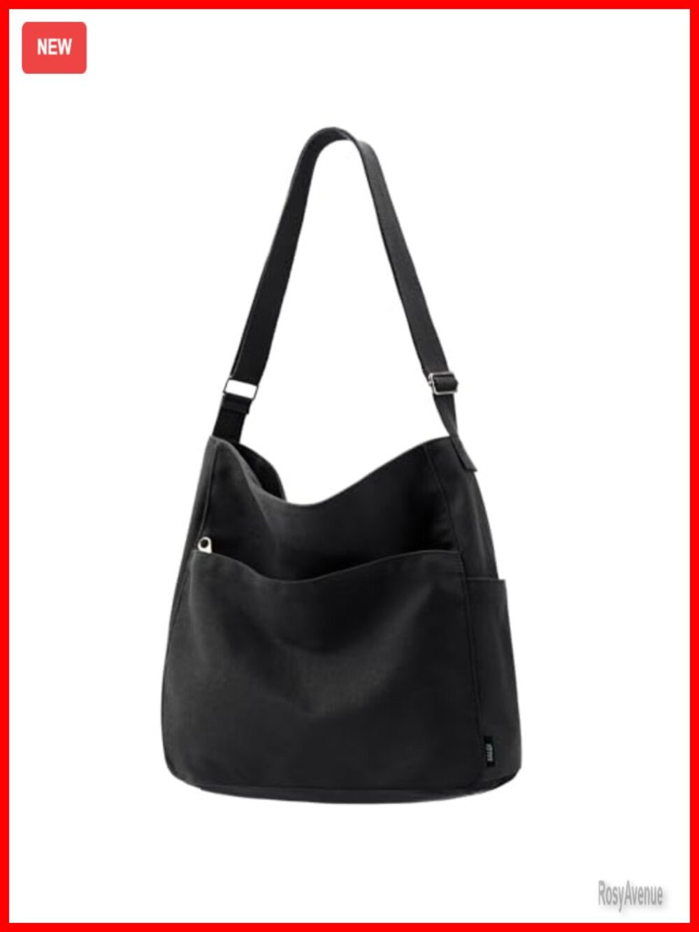 Canvas Tote Bag Zipper Large Crossbody Shoulder Messenger Bag
